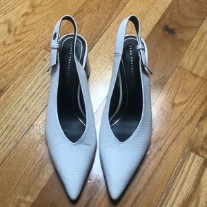 Zara size 9 white block heels
